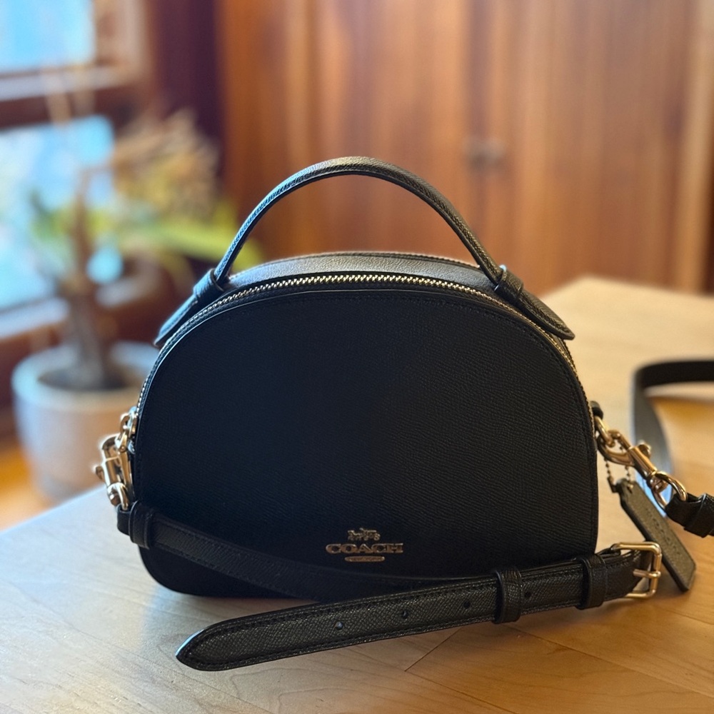 Coach Serena Satchel in Black Leather Like New!